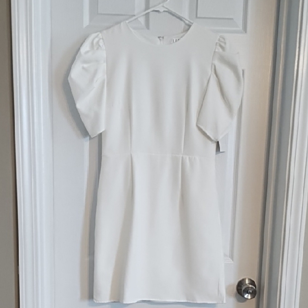 TCEC Elegant Cream Mini Dress